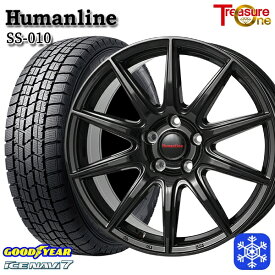 【取付対象】195/65R16 ライズHB ロッキーHB 2020～2021年製 グッドイヤー アイスナビ7 トレジャーワン ヒューマンライン SS010 ブラック 16インチ 6.0J 5H100 スタッドレスタイヤホイール4本セット