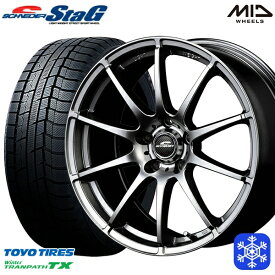 【取付対象】215/60R16 ヤリスクロス ヴェゼル 2022～2023年製 トーヨー ウィンタートランパス TX MID シュナイダースタッグ メタリックグレー 16インチ 6.5J 5H114.3 スタッドレスタイヤホイール4本セット