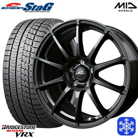 【取付対象】215/65R16 98Q アルファード ヴェルファイア 2017～2020年製 ブリヂストン ブリザック VRX MID シュナイダースタッグ ストロングガンメタ 16インチ 6.5J 5H114.3 スタッドレスタイヤホイール4本セット