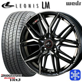 【取付対象】185/65R15 アクア ノート フィット 2022～2023年製 ブリヂストン ブリザック VRX3 Weds ウェッズ レオニス LM PBMC/TI 15インチ 5.5J 4H100 スタッドレスタイヤホイール4本セット