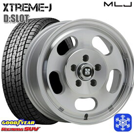 【取付対象】225/70R16 デリカD5 2022～2023年製 グッドイヤー アイスナビSUV MLJ エクストリームJ D-SLOT ポリッシュ 16インチ 6.5J 5H114.3 スタッドレスタイヤホイール4本セット