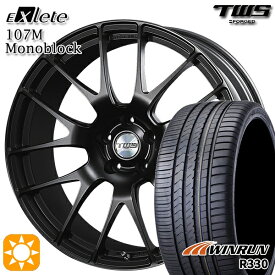 6/11までポイント5倍！アウディ A1 スポーツバック 215/45R17 91W XL ウィンラン R330 TWS EXlete 107M モノブロック フラットブラック 17インチ 7.5J 5H100 サマータイヤホイールセット