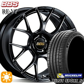 6/11までポイント5倍！C-HR カローラクロス 225/45R19 96Y XL ミシュラン パイロットスポーツ5 BBS RE-V7 ブラック（BK） 19インチ 7.5J 5H114.3 サマータイヤホイールセット