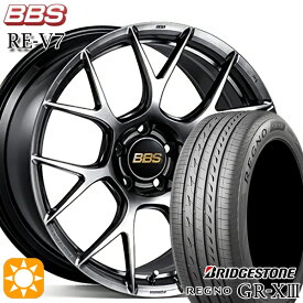 【最大2,000円OFFクーポン】クラウン ヴェゼル 225/40R19 89W ブリヂストン レグノ GR-X3 BBS RE-V7 ダイヤモンドブラック（DB） 19インチ 7.5J 5H114.3 サマータイヤホイールセット