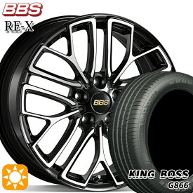 【取付対象】215/50R18 96W XL キングボス G866 BBS RE-X ブラックダイヤカット（BKD） 18インチ 7.5J 5H114.3 サマータイヤホイールセット