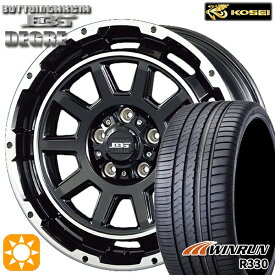 【取付対象】エスクァイア セレナ 205/50R17 93W XL ウィンラン R330 コーセイ ボトムガルシア ディグレ ブラックポリッシュ 17インチ 7.0J 5H114.3 サマータイヤホイールセット