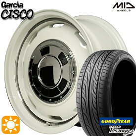 【取付対象】N-BOX ウェイク 165/55R15 75V グッドイヤー LS2000 ハイブリッド2 MID ガルシアシスコ ホワイト 15インチ 4.5J 4H100 サマータイヤホイールセット