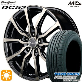 6/11までポイント5倍！ヴェゼル オデッセイ 215/60R16 95V トーヨー プロクセス CL1 SUV MID ユーロスピード DC52 ブラックポリッシュ+アーミーブラッククリア 16インチ 6.5J 5H114.3 サマータイヤホイールセット