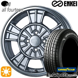 【最大2,000円OFFクーポン】アクア デミオ ノート 195/55R16 87V グッドイヤー エフィシェントグリップ エコ EG01 ENKEI オール オールフォーティーン マシニングシルバー 16インチ 6.5J 4H100 サマータイヤホイールセット