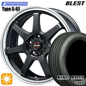 【最大2,000円OFFクーポン】215/55R17 98W XL キングボス G866 BLEST ユーロマジック タイプS-07 セミグロスブラック 17インチ 7.5J 5H114.3 サマータイヤホイールセット