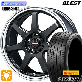 【取付対象】195/65R15 91V ピレリ パワジー BLEST ユーロマジック タイプS-07 セミグロスブラック 15インチ 6.0J 5H114.3 サマータイヤホイールセット