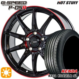 【取付対象】C-HR カローラクロス 215/60R17 96H ケンダ クアヴェラ KR32 HotStuff ジースピード P-05R ブラックレッドクリア 17インチ 7.0J 5H114.3 サマータイヤホイールセット