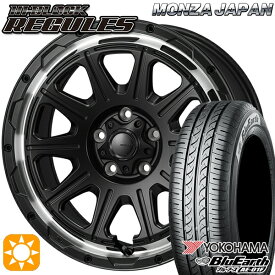 【取付対象】195/60R16 89H ヨコハマ ブルーアース AE01F モンツァ ハイブロック レグルス サテンブラック/リムポリッシュ 16インチ 7.0J 5H114.3 サマータイヤホイールセット