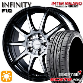 【取付対象】50プリウス インプレッサ 215/45R17 91W XL クムホ エクスタ PS31 インターミラノ インフィニティ F10 BK/DP 17インチ 7.0J 5H100 サマータイヤホイールセット