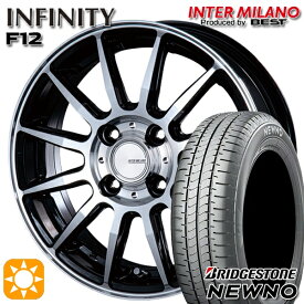 【取付対象】195/50R16 84V ブリヂストン ニューノ インターミラノ インフィニティ F12 BK/P 16インチ 6.0J 4H100 サマータイヤホイールセット