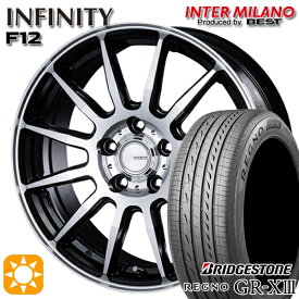 【取付対象】ジェイド アクセラ 225/40R18 88W ブリヂストン レグノ GR-X3 インターミラノ インフィニティ F12 BK/P 18インチ 7.0J 5H114.3 サマータイヤホイールセット