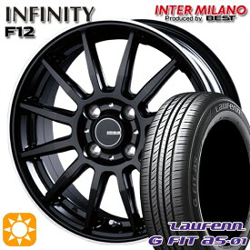 【取付対象】マツダ2 ノート 195/55R16 87V ラウフェン G FIT as-01 LH42 インターミラノ インフィニティ F12 BK/FP 16インチ 6.0J 4H100 サマータイヤホイールセット