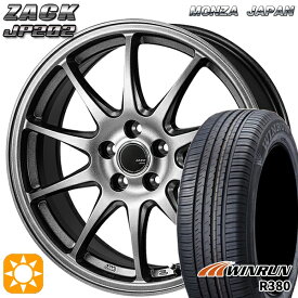 【取付対象】セレナ ラフェスタ 195/60R16 89H ウィンラン R380 モンツァ ザック JP202 ブラックシルバー 16インチ 6.5J 5H114.3 サマータイヤホイールセット