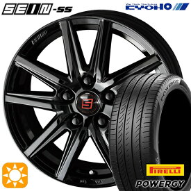 4/24-4/27 P5倍！225/45R18 95W XL ピレリ パワジー KYOHO ザイン SS ソリッドブラック 18インチ 8.0J 5H114.3 サマータイヤホイールセット