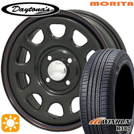 【取付対象】エブリィワゴン 165/60R14 75H ウィンラン R380 MRT デイトナS ブラック 14インチ 5.0J 4H100 サマータイヤホイールセット