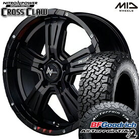 【取付対象】RAV4 245/75R16 120/116S RWL BFグッドリッチ オールテレーン T/A KO2 MID ナイトロパワー クロスクロウ Gエディション SGBK/ピアスドリルド/G 16インチ 7.0J 5H114.3 サマータイヤホイールセット