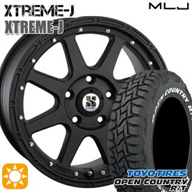 6/11までポイント5倍！215/65R16 109/107Q トーヨー オープンカントリー R/T ホワイトレター MLJ エクストリームJ フラットブラック 16インチ 7.0J 5H114.3 サマータイヤホイールセット