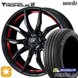 4/24-4/27 P5倍！225/45R18 95W XL ミシュラン プライマシー4プラス Weds ウェッズ ノヴァリス ローグ VF ピアノブラック/レッドライン 18インチ 8.0J 5H114.3 サマータイヤホイールセット