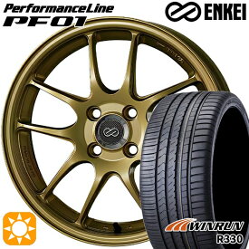 6/11までポイント5倍！20/30系アルファード ヴェルファイア 235/50R18 101W XL ウィンラン R330 ENKEI エンケイ パフォーマンスライン PF01 ゴールド 18インチ 7.5J 5H114.3 サマータイヤホイールセット