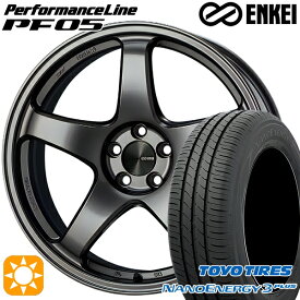 【取付対象】175/65R15 84S トーヨー ナノエナジー3プラス ENKEI エンケイ パフォーマンスライン PF05 ダークシルバー 15インチ 6.0J 4H100 サマータイヤホイールセット