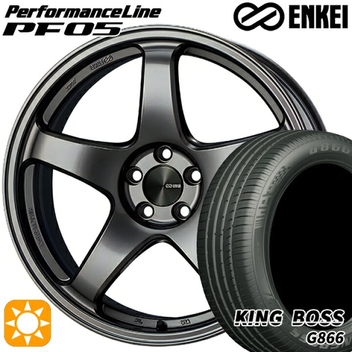 楽天市場】【取付対象】215/50R18 96W XL キングボス G866 ENKEI 