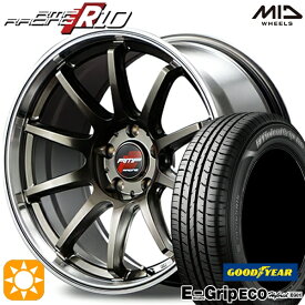 【最大2,000円OFFクーポン】50プリウス インプレッサ 215/45R17 91W XL グッドイヤー エフィシェントグリップ エコ EG01 MID RMPレーシング R10 レーシングチタンシルバー/リムポリッシュ 17インチ 7.0J 5H100 サマータイヤホイールセット