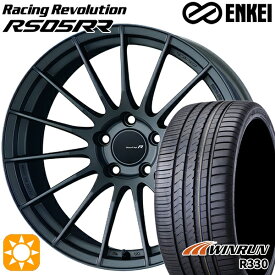 4/24-4/27 P5倍！マークX スカイライン 225/45R18 95W XL ウィンラン R330 ENKEI レーシングレボリューションRS05RR マットダークガンメタリック 18インチ 8.5J 5H114.3 サマータイヤホイールセット