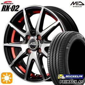 【最大2,000円OFFクーポン】アクア ヤリス 195/50R16 88V XL ミシュラン プライマシー4プラス MID シュナイダー RX02 RX810 BP/アンダーカットレッド 16インチ 6.0J 4H100 サマータイヤホイールセット