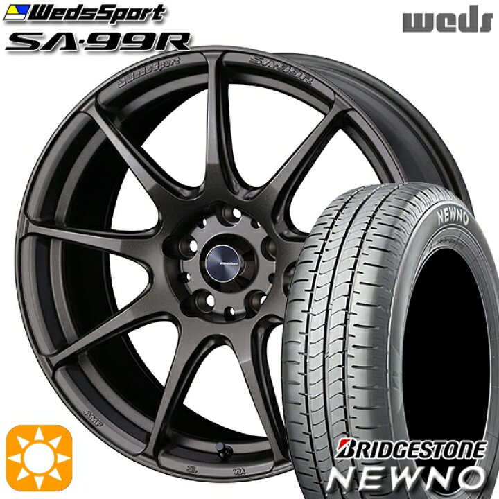 楽天市場】225/55R18 98V ブリヂストン ニューノ Weds ウェッズ 