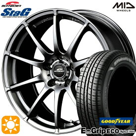 【取付対象】アイシス ノア/ヴォクシー 215/45R17 91W XL グッドイヤー エフィシェントグリップ エコ EG01 MID シュナイダー スタッグ メタリックグレー 17インチ 7.0J 5H114.3 サマータイヤホイールセット