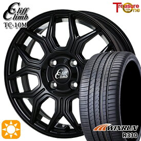 4/24-4/27 P5倍！195/45R16 84V XL ウィンラン R330 トレジャーワン クリフクライム TC10M ブラックアンダーカットポリッシュ 16インチ 6.5J 4H100 サマータイヤホイールセット