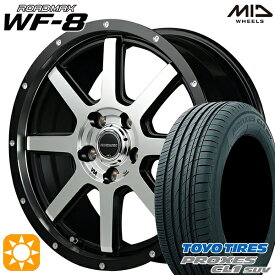 【取付対象】ヴェゼル オデッセイ 215/60R16 95V トーヨー プロクセス CL1 SUV MID ロードマックス WF8 セミグロスBK リム&ディスクポリッシュ＋FP 16インチ 7.0J 5H114.3 サマータイヤホイールセット