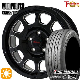 【取付対象】アイシス ノア/ヴォクシー 215/45R17 91W XL ブリヂストン レグノ GR-X3 トレジャーワン ワイルドポーター クロス10 ブラックサイドミーリング 17インチ 7.5J 5H114.3 サマータイヤホイールセット