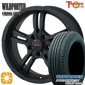 【取付対象】C-HR カローラクロス 215/60R17 96H トーヨー プロクセス CL1 SUV トレジャーワン ワイルドポーター クロスファイブ マットブラック 17インチ 7.5J 5H114.3 サマータイヤホイールセット