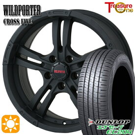【取付対象】C-HR カローラクロス 215/60R17 96V ダンロップ エナセーブ EC204 トレジャーワン ワイルドポーター クロスファイブ マットブラック 17インチ 7.5J 5H114.3 サマータイヤホイールセット
