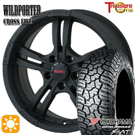 【取付対象】デリカD5 215/70R16 100/97Q ヨコハマ ジオランダー X-AT G016 トレジャーワン ワイルドポーター クロスファイブ マットブラック 16インチ 7.0J 5H114.3 サマータイヤホイールセット