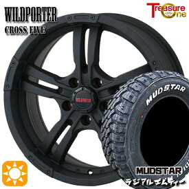 【取付対象】エルグランド クロスロード 215/65R16 109/107R マッドスター ラジアル M/T ホワイトレター トレジャーワン ワイルドポーター クロスファイブ マットブラック 16インチ 7.0J 5H114.3 サマータイヤホイールセット