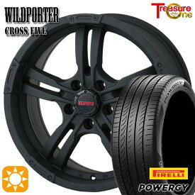 【取付対象】C-HR カローラクロス 215/60R17 96V ピレリ パワジー トレジャーワン ワイルドポーター クロスファイブ マットブラック 17インチ 7.5J 5H114.3 サマータイヤホイールセット