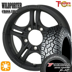 【取付対象】[5本セット]195R16C 104/202Q ヨコハマ ジオランダーX-AT G016 トレジャーワン ワイルドポーター クロスファイブ マットブラック 16インチ 5.5J 5H139.7 +22 サマータイヤホイールセット