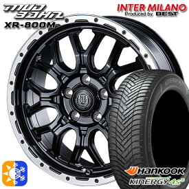 225/55R17 101W XL ハンコック KInERGy 4s 2 (H750) インターミラノ マッドバーン XR-800M MBK/RP 17インチ 7.0J 5H114.3 オールシーズンタイヤホイールセット