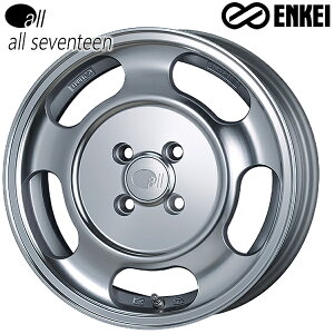15インチ 5.5J 4H100 +45 ENKEI エンケイ オールセブンティーン all seventeen マシニングシルバー アルミホイール単品 1本 4本以上送料無料