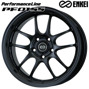17インチ 9.0J 5H114.3 +60 ENKEI エンケイ パフォーマンスライン PF01 SS マットブラック アルミホイール単品 4本(1台分)送料無料