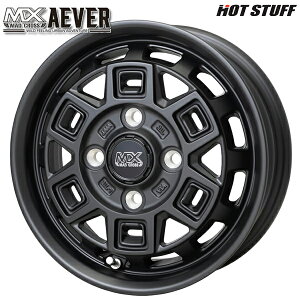 12インチ 4.0J 4H100 +43 HotStuff マッドクロス アイヴァー MTBK アルミホイール単品 4本(1台分)送料無料