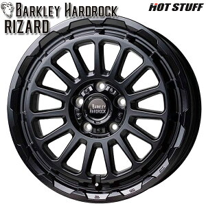 17インチ 7.0J 5H114.3 +38 HotStuff ホットスタッフ バークレイハードロック リザード セミグロスブラック アルミホイール単品 4本(1台分)送料無料
