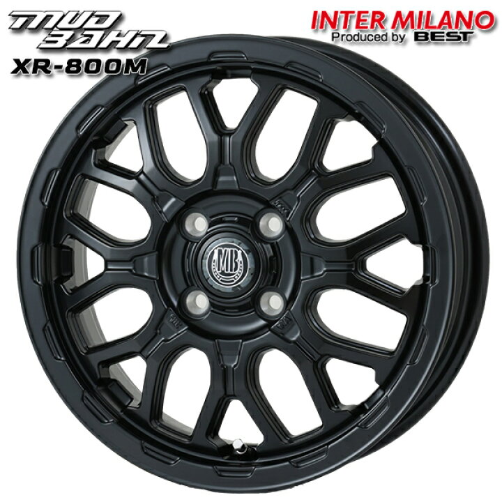 楽天市場】14インチ 4.5J 4H100 +45 インターミラノ マッドバーン XR 